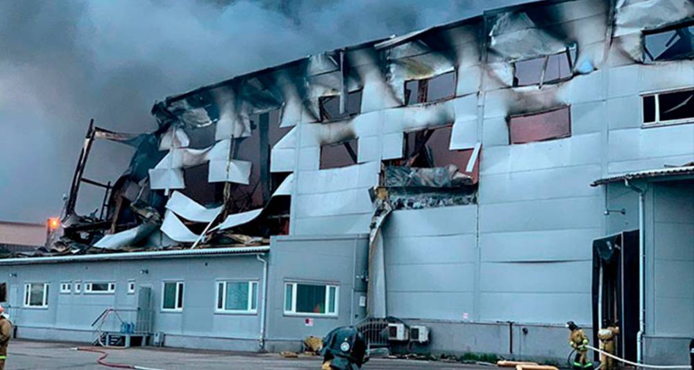 Пожар на складе в Жуковском локализован