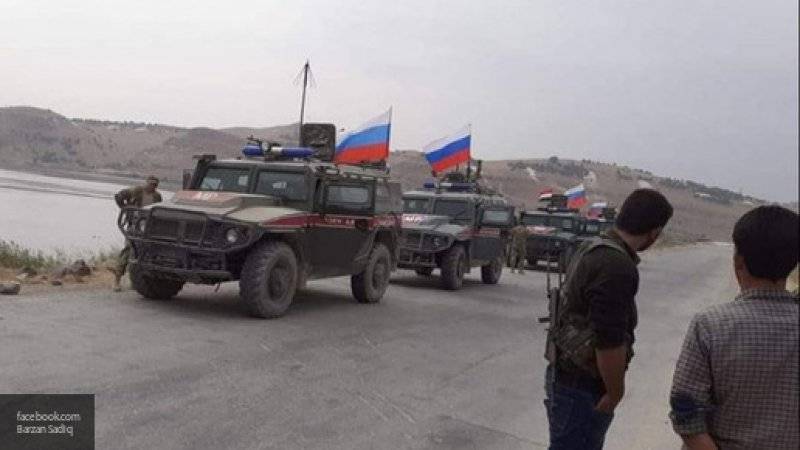 Военная полиция РФ патрулирует территории провинций Сирии Хасака и Алеппо, сообщили в ЦПВС