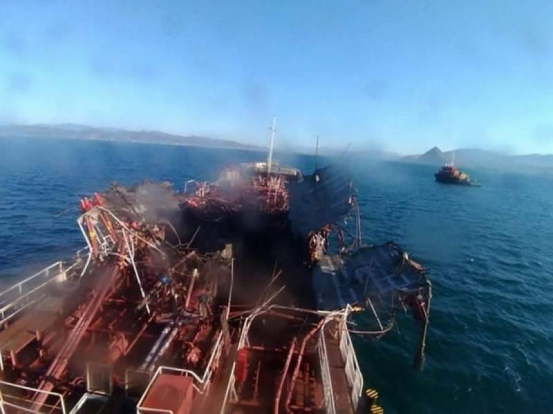 Опубликовано видео взрыва танкера в Находке
