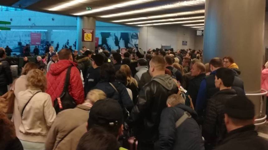 Пассажиры сообщают о сломанной ленте багажа в аэропорту «Внуково» — видео