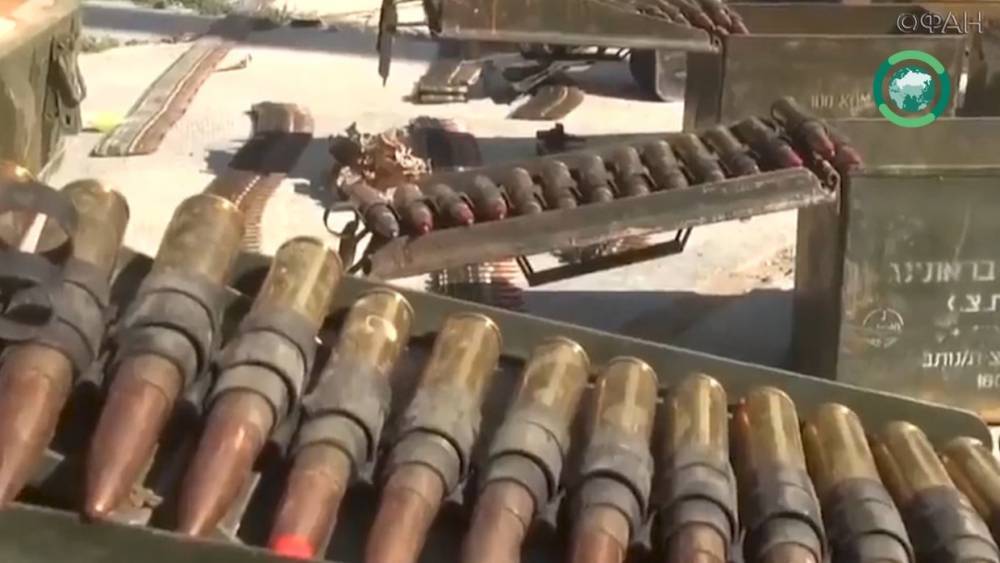 Сирийская армия нашла оружие и боеприпасы террористов в районе Дамаска
