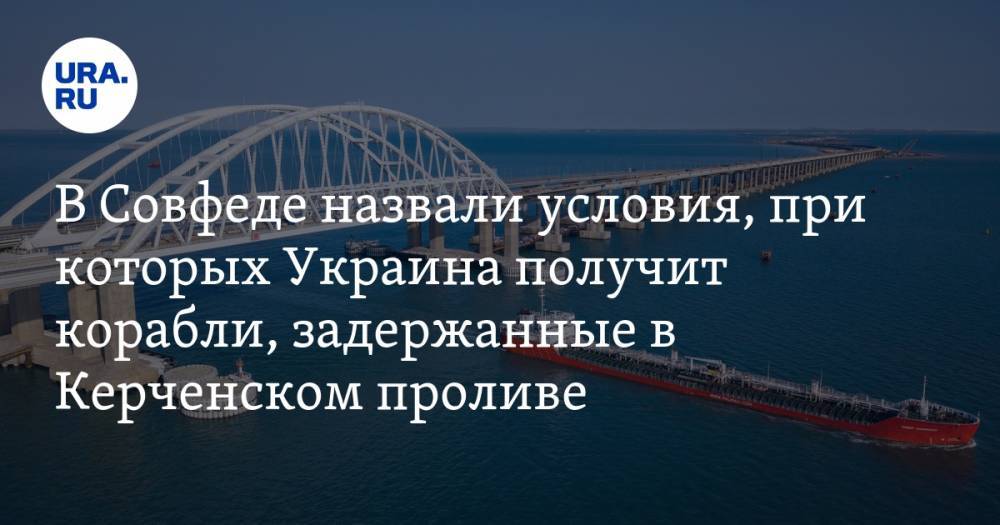 В Совфеде назвали условия, при которых Украина получит корабли, задержанные в Керченском проливе