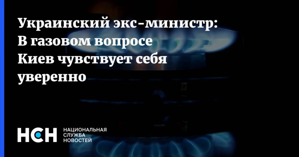 Украинский экс-министр: В газовом вопросе Киев чувствует себя уверенно