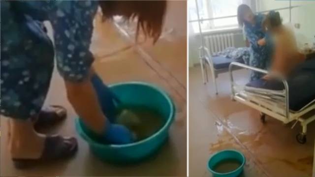 Видео: санитарка вытерла лицо пациентке грязной половой тряпкой