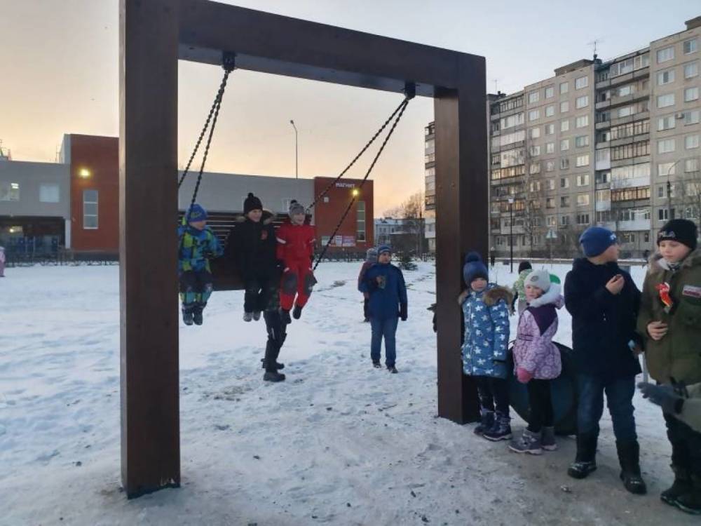 В парке «Зарусье» поставили качели за 250 тыс. рублей