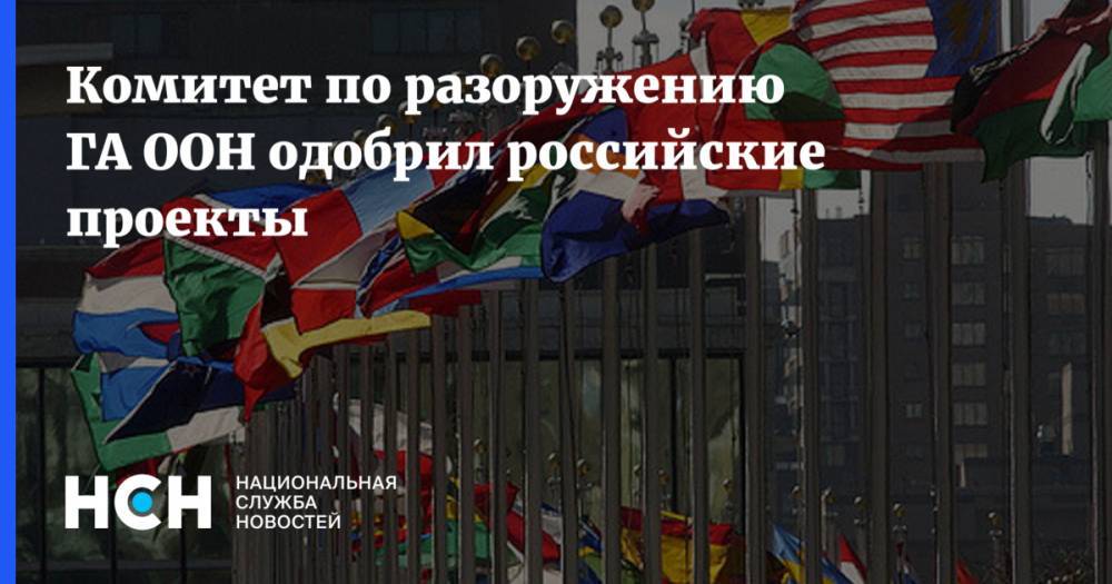 Комитет по разоружению ГА ООН одобрил российские проекты