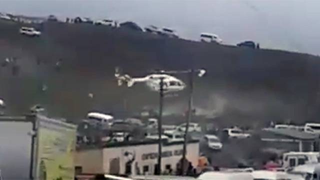 Появилось новое видео аварийной посадки вертолета с главой Боливии