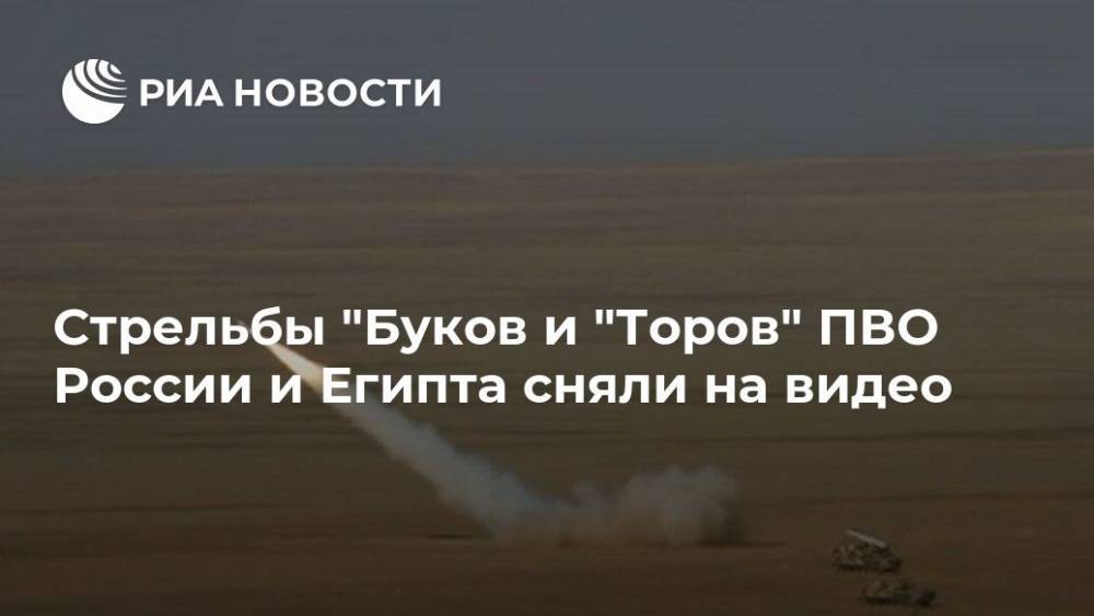 Стрельбы "Буков и "Торов" ПВО России и Египта сняли на видео