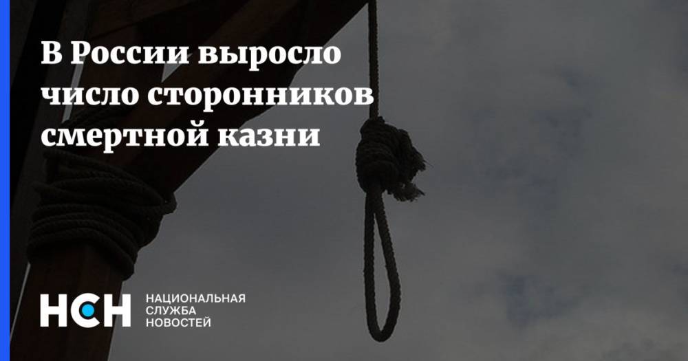 В России выросло число сторонников смертной казни