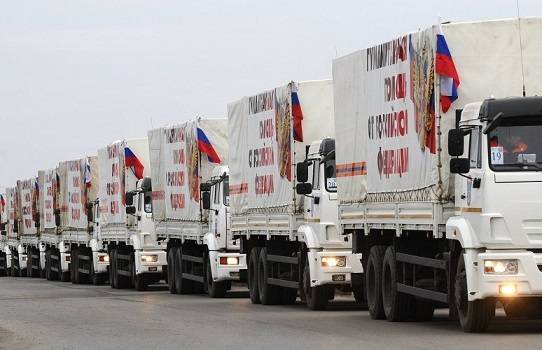 В Донецк прибыл 90-й по счету гуманитарный конвой МЧС России