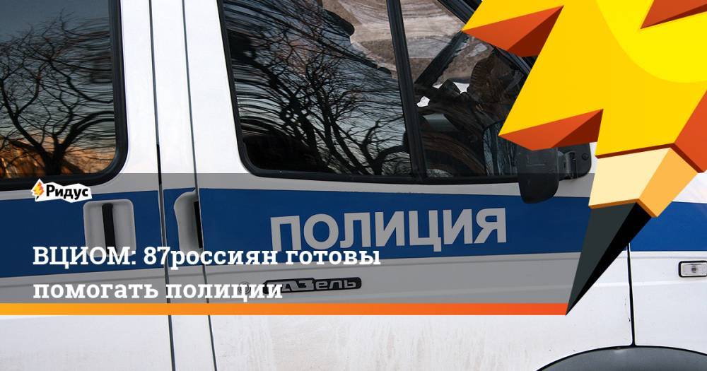 ВЦИОМ: 87% россиян готовы помогать полиции
