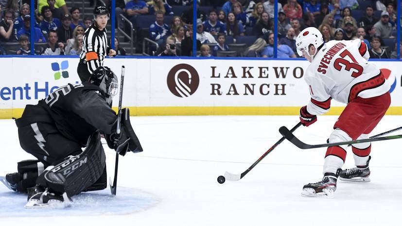 Два очка Кучерова и Сергачёва не спасли «Тампу» от поражения в матче НХЛ с «Каролиной»