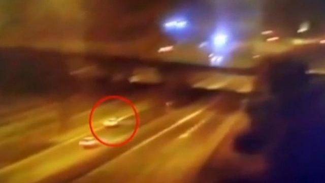 Видео: на скорости 140 км/ч у машины отказали тормоза на шоссе № 6