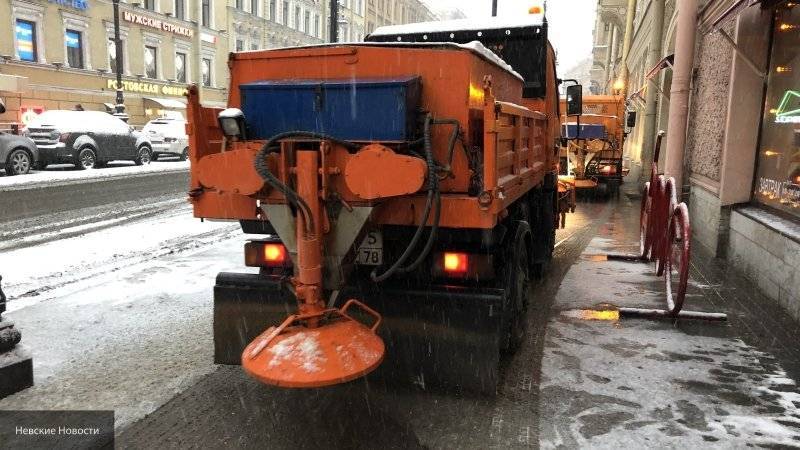 Дорожные службы Петербурга расчистили снег на улице Маяковского