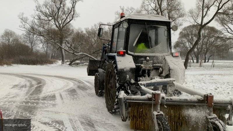 Более 500 дворников вышли на уборку снега в Центральном районе Петербурга