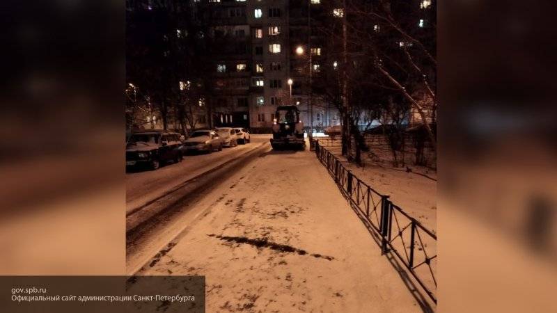 480 дворников вышли на уборку Невского района Петербурга  в первый день зимы
