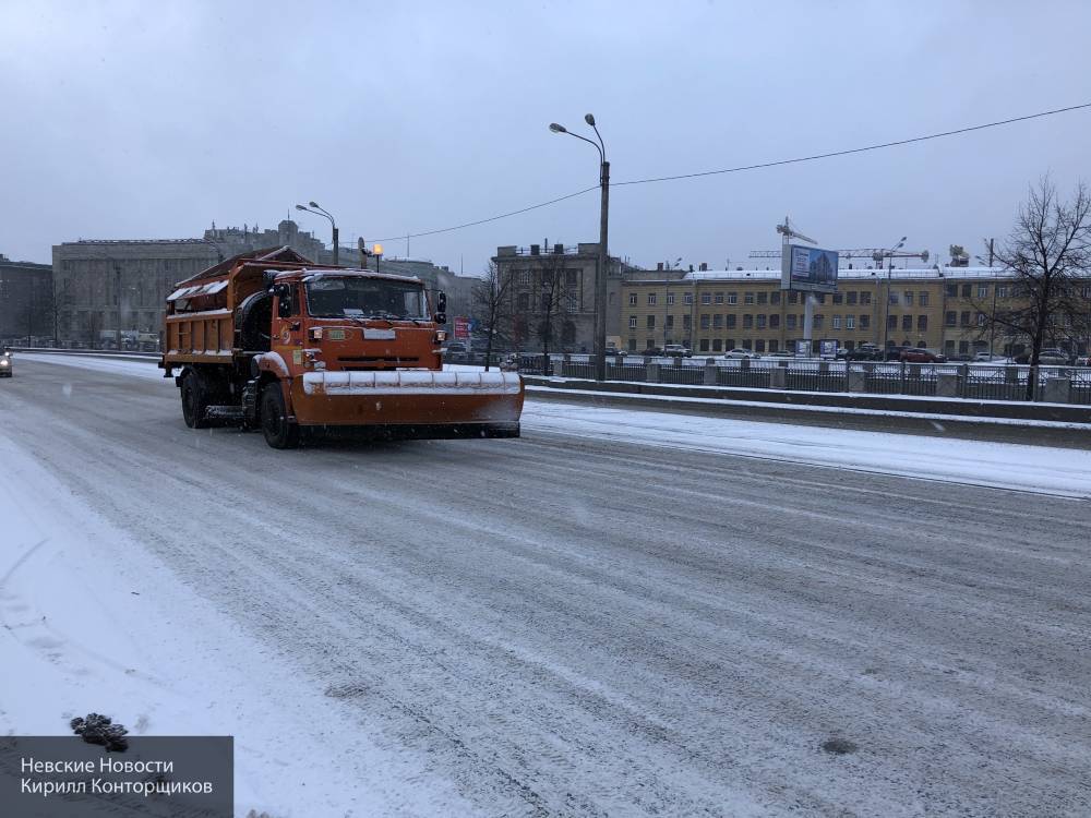 Коммунальные службы Санкт-Петербурга отреагировали на обильный снегопад
