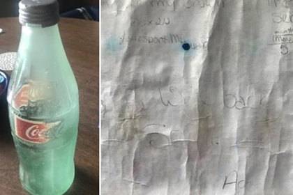 Мужчина нашел на пляже бутылку из-под колы с посланием из прошлого века