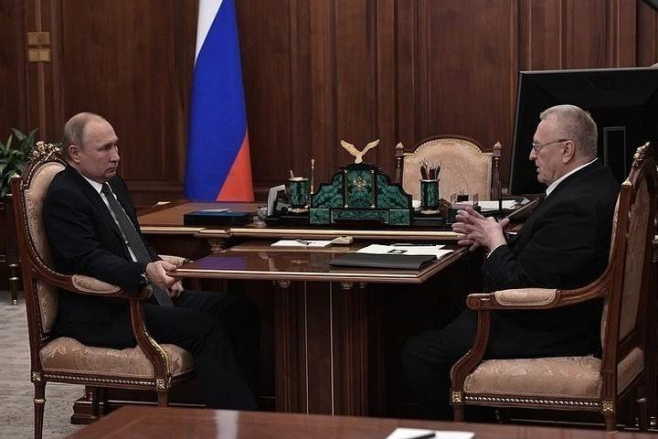 Путин встретился в Кремле с Жириновским по случаю 30-летия ЛДПР
