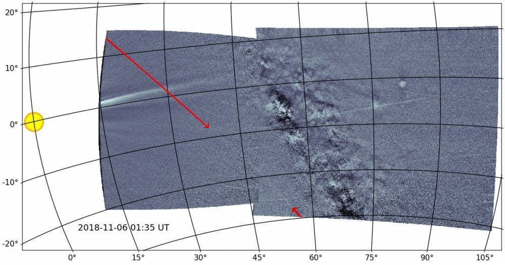 Солнечный зонд NASA заснял призрачные следы астероида