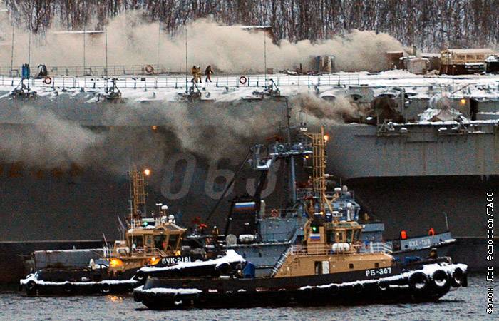 Источник сообщил о троих пропавших на "Адмирале Кузнецове"