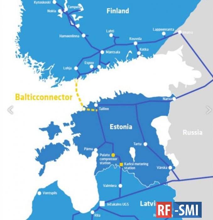 В Эстонии и Финляндии открыли газопровод Balticconnector