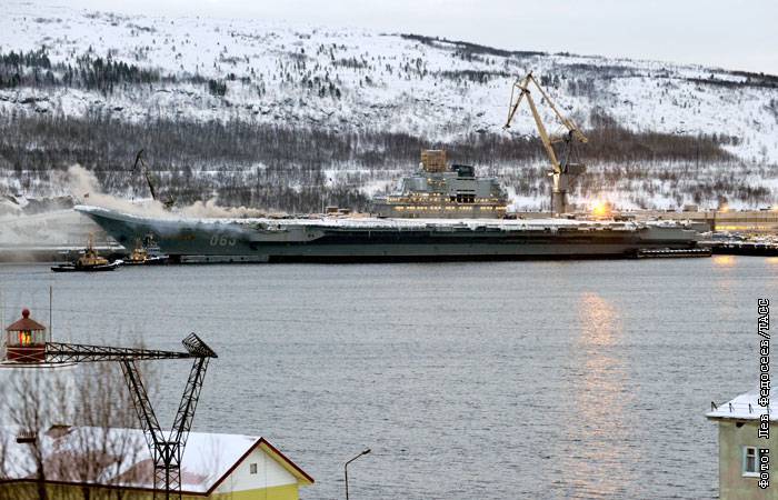 Один из пропавших без вести на "Адмирале Кузнецове" найден мертвым