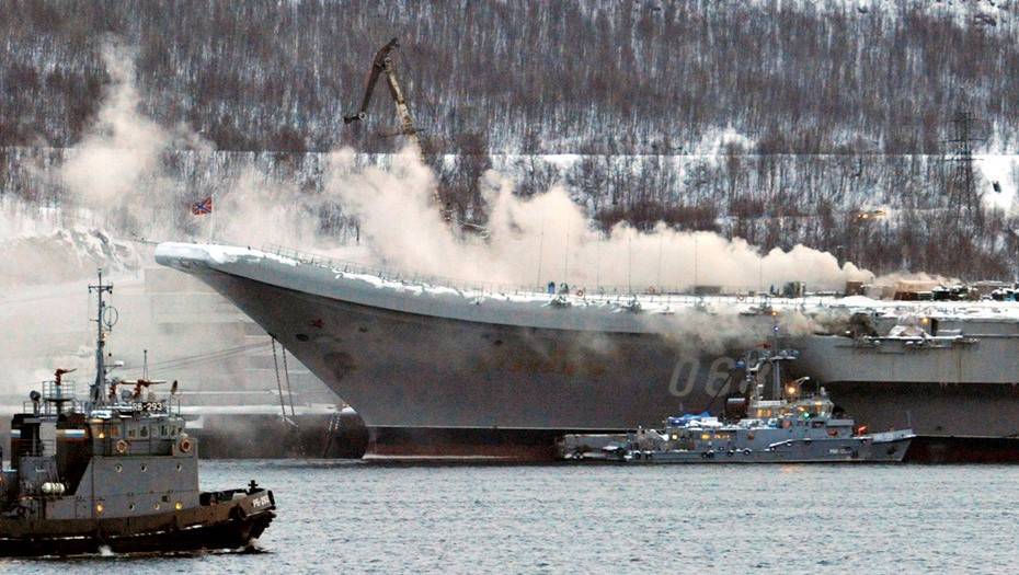 По факту пожара на крейсере "Адмирал Кузнецов" возбуждено уголовное дело