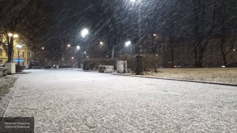 Коммунальным службам Петербурга пришлось вновь бороться с внезапно выпавшим снегом