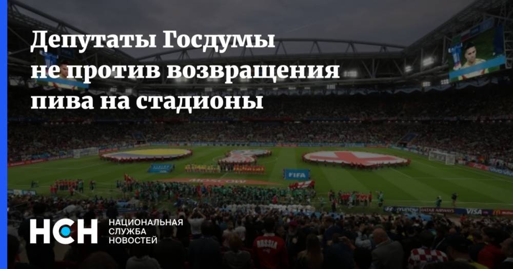 Депутаты Госдумы не против возвращения пива на стадионы