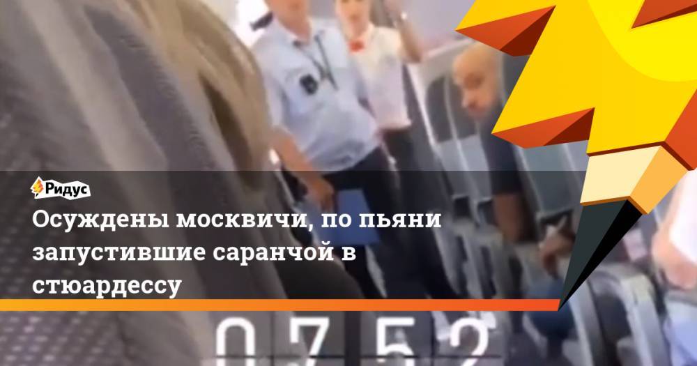 Осуждены москвичи, по пьяни запустившие саранчой в стюардессу