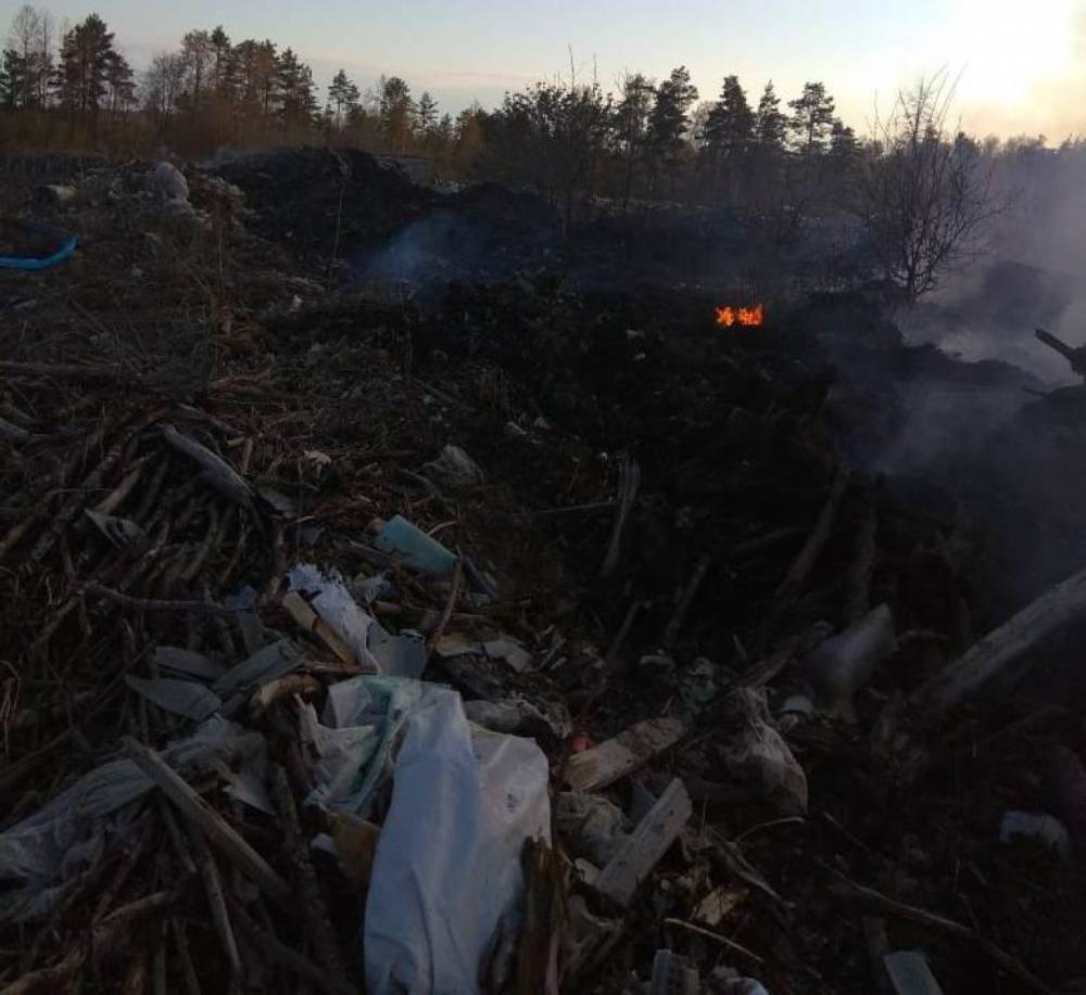 В Княжпогостском районе огнеборцы почти час тушили «мусорный» пожар