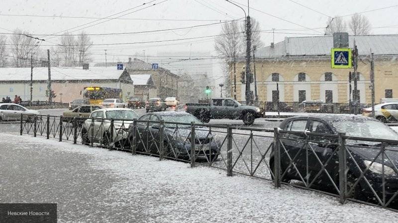 Коммунальщики Петербурга оперативно "отработали" утренний снегопад