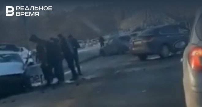 Авария с участием такси Uber в Татарстане попала на видео