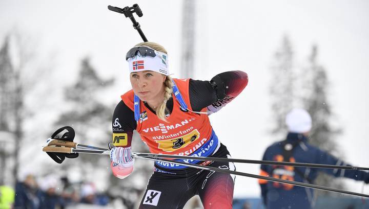Норвежка Экхофф выиграла гонку преследования