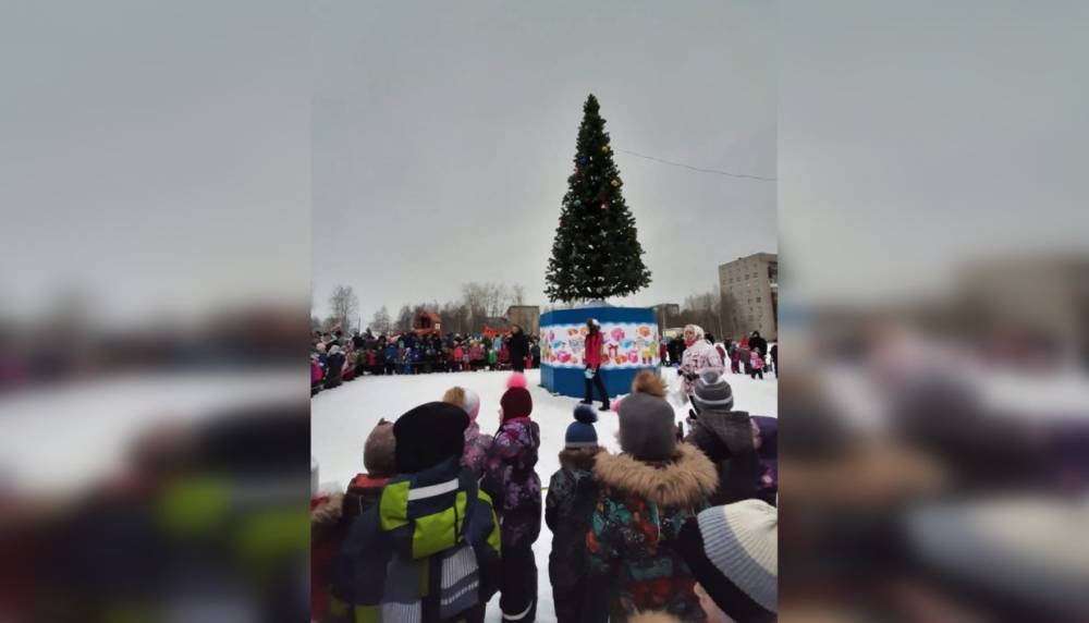 В Архангельске открылись восемь новогодних елок