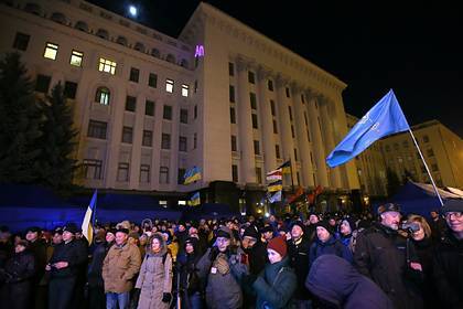 В Киеве на массовых акциях протеста применили газ