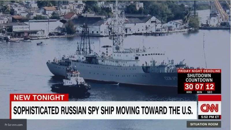 США испугались российского корабля-разведчика у побережья Флориды