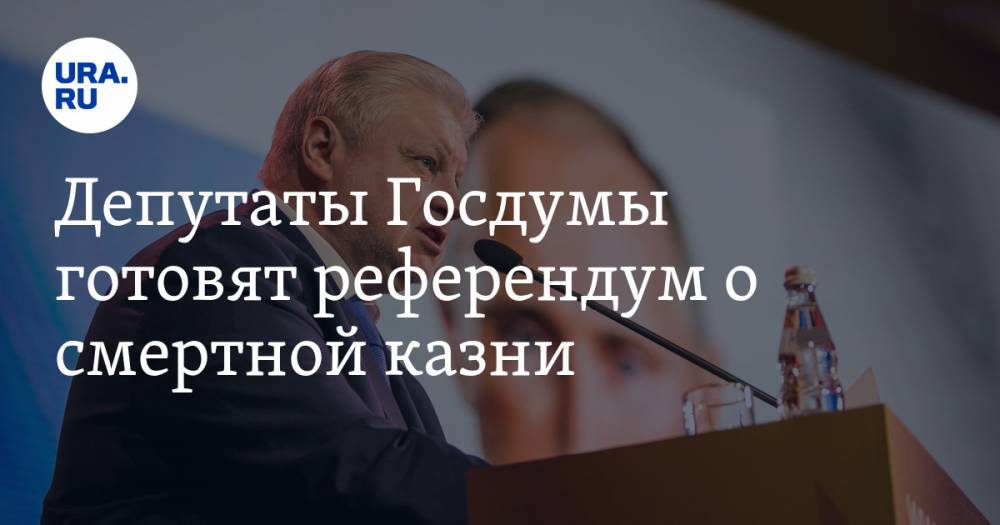 Депутаты Госдумы готовят референдум о смертной казни