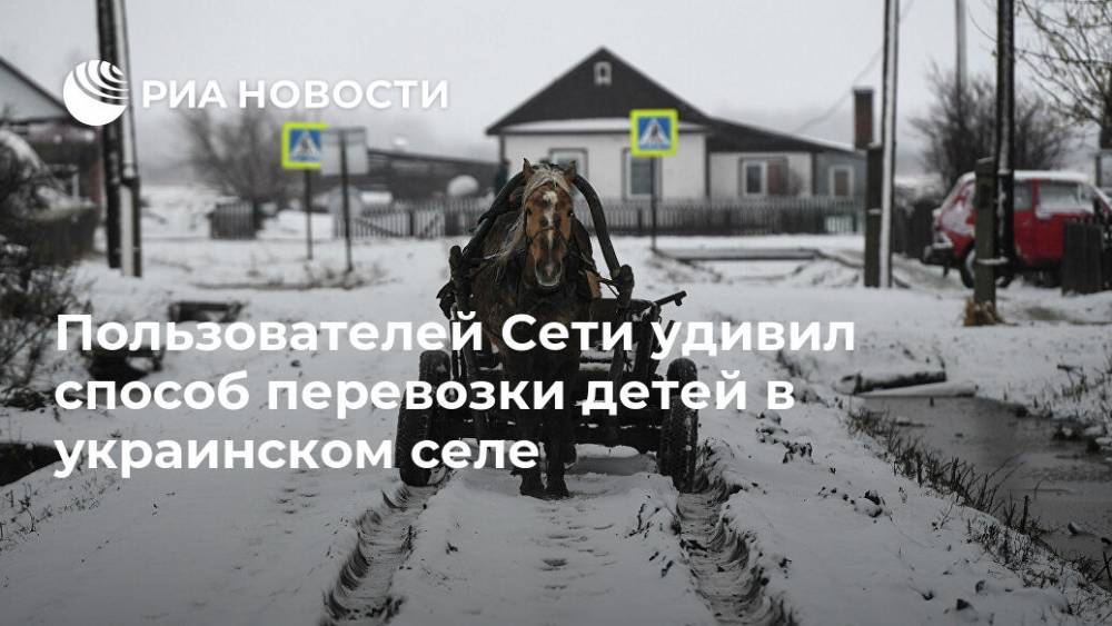 Пользователей Сети удивил способ перевозки детей в украинском селе