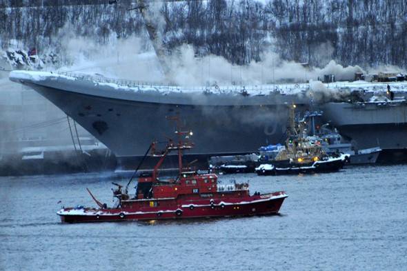 «Ъ»: Ущерб от пожара на «Адмирале Кузнецове» равен его нынешней стоимости