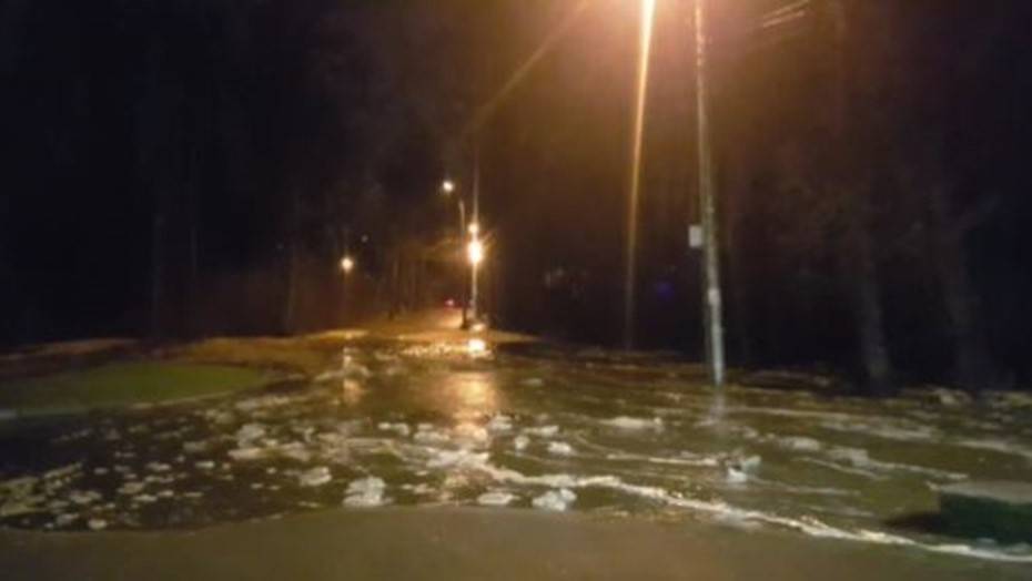 В Сестрорецке из-за шторма затопило улицы