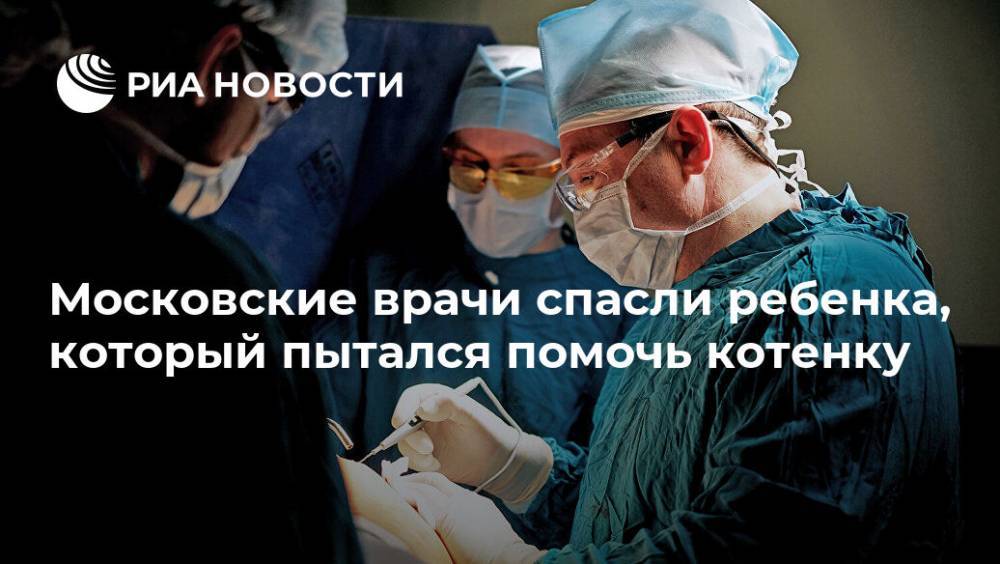 Московские врачи спасли ребенка, который пытался помочь котенку