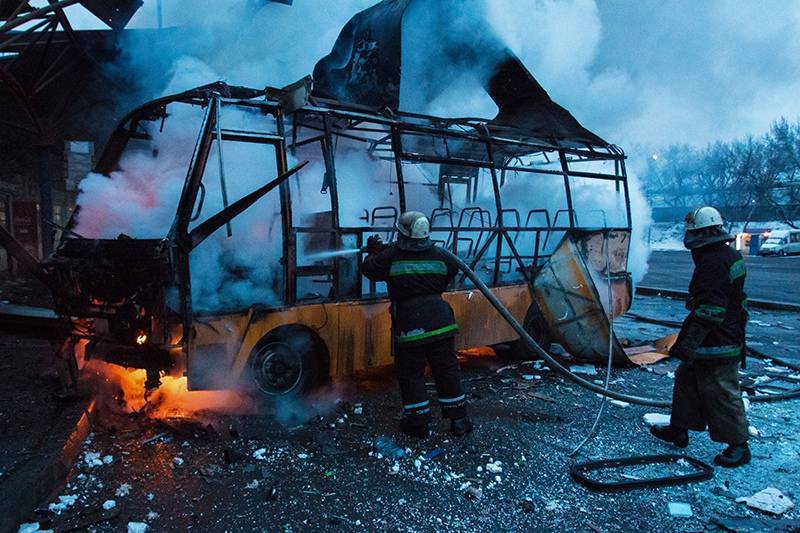 В Краснодарском крае сгорел пассажирский автобус