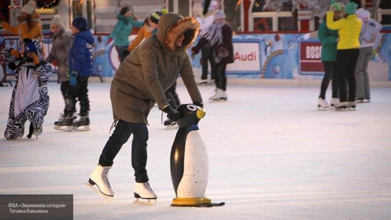 Вожатые проведут бесплатные игры на льду для детей в парках Москвы