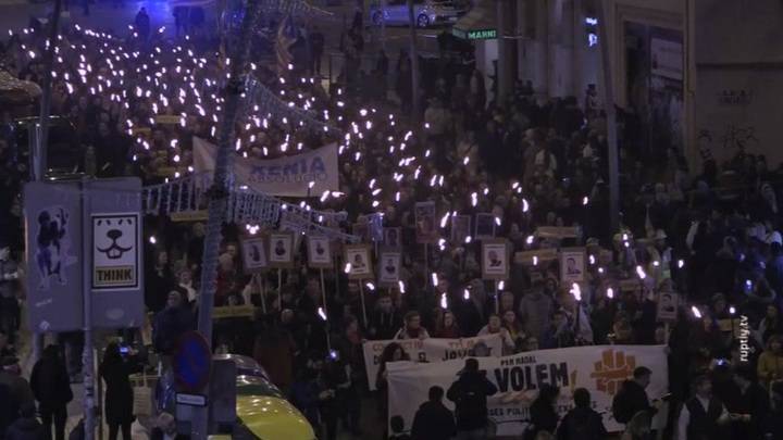 В Барселоне прошел "марш факелов"