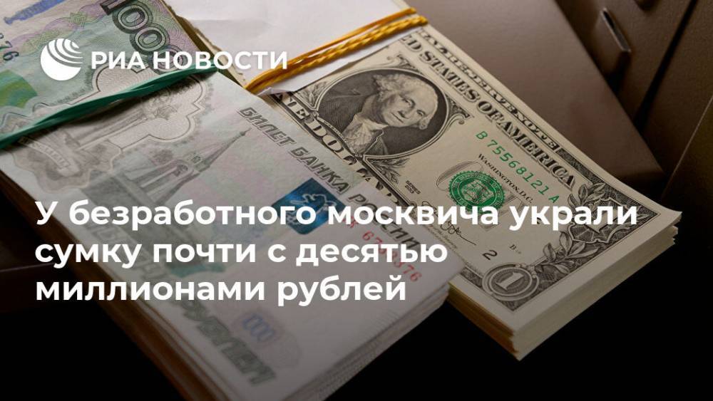 У безработного москвича украли сумку почти c десятью миллионами рублей