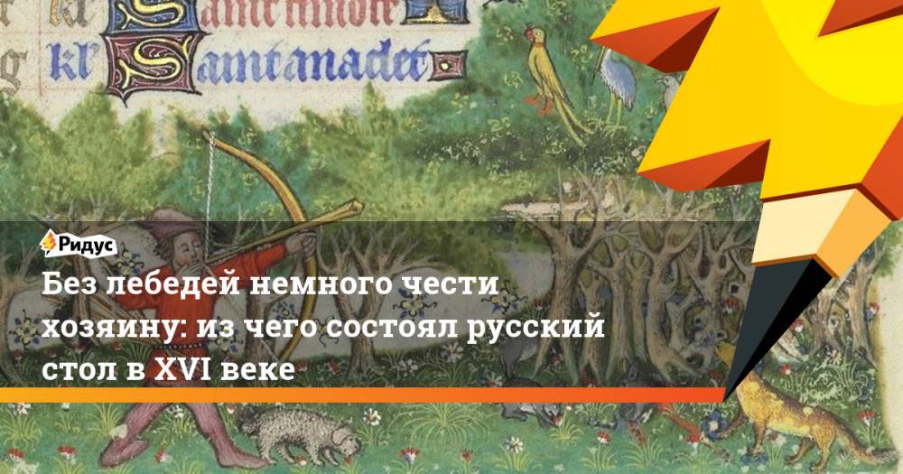 Без лебедей немного чести хозяину: из чего состоял русский стол в XVI веке