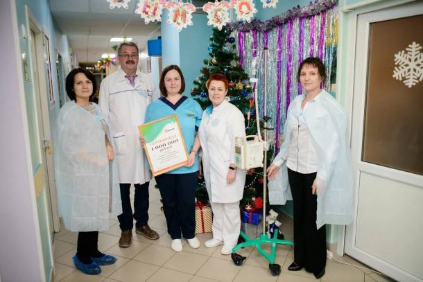 Монди СЛПК подарил сертификат на миллион рублей отделению детской онкогемотологии РДКБ