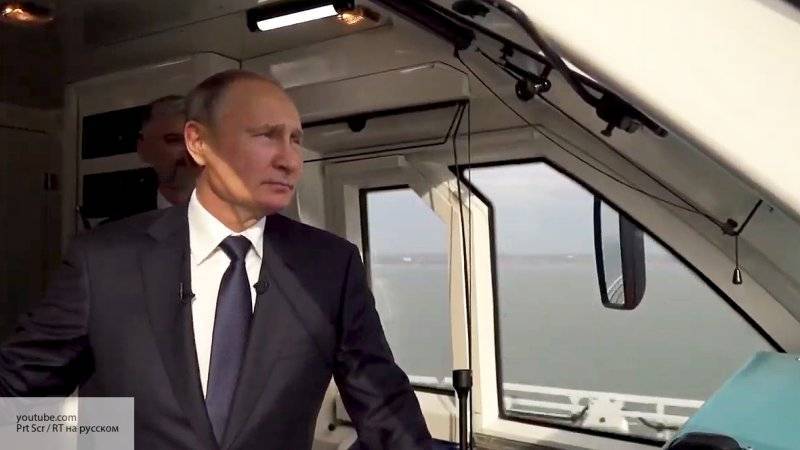 Путин открыл железнодорожную часть Крымского моста